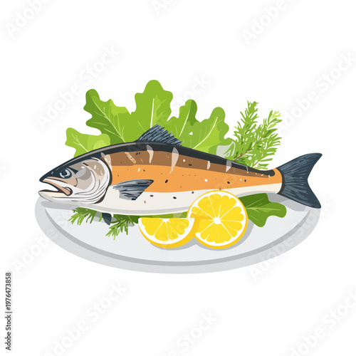 Gegrillte Forelle mit Kräutern