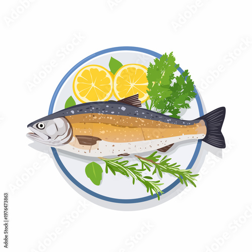 Gegrillte Forelle mit Kräutern