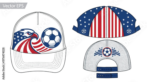 USA Football World Cup 2026 Flat Cap