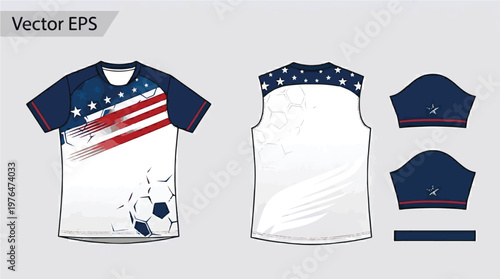 USA Football World Cup 2026 Flat T-shirt