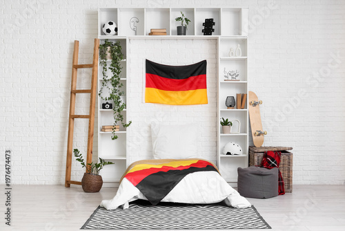 Interior of stylish bedroom...