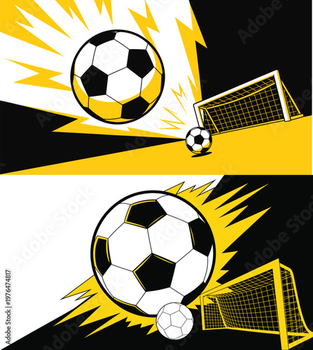 Basketball set with balls and hoop on court with bright colors and detailed textures