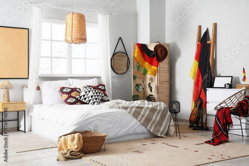 Interior of stylish bedroom...
