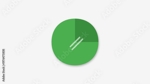 A green circle with a white background