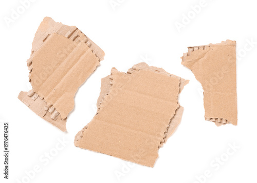 Pieces of cardboard isolate...