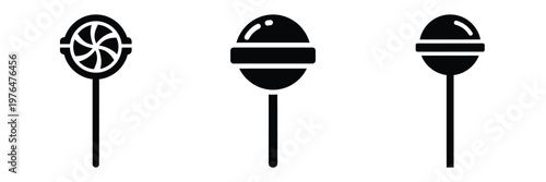 lollipop silhouette set vector illustration