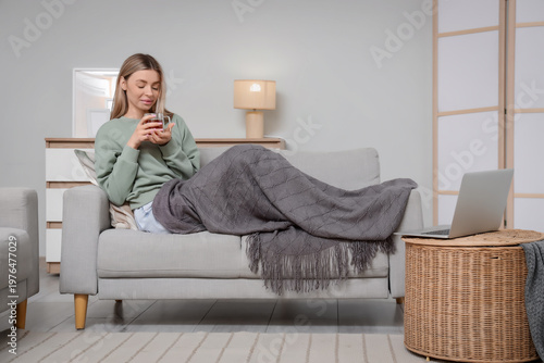 Beautiful young woman with ...