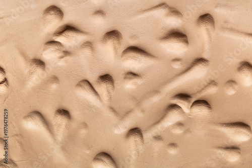 Closeup view of beige clay ...