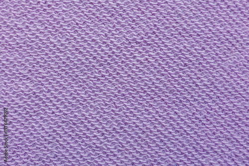 Light purple french terry loopback fabric texture macro textile background