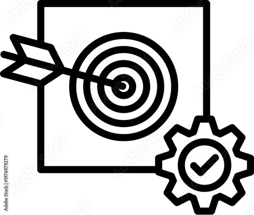 Goal Setting line icon