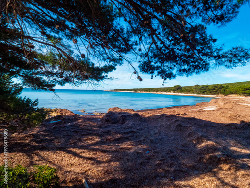 Parzine Beach, Ilovik, Croatia, in springtime