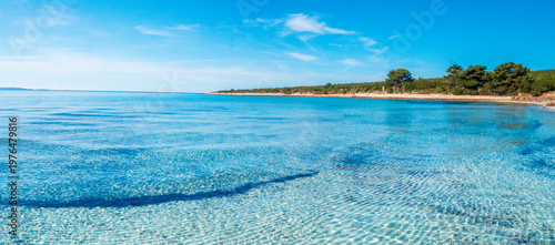 Parzine Beach, Ilovik, Croatia, in springtime