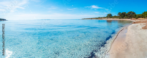 Parzine Beach, Ilovik, Croatia, in springtime