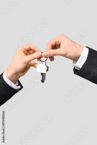 Realtor giving keys from fl...