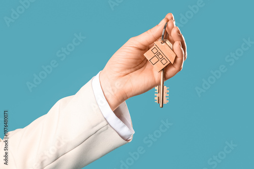 Hand of real estate agent h...