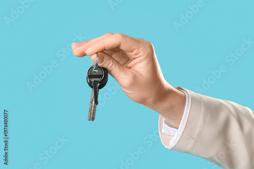 Hand of real estate agent h...