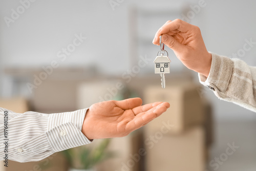 Realtor giving keys from fl...