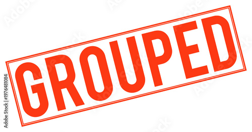 Vászonkép Red grouped stamp text on transparent background
