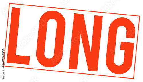 Obraz na płótnie Large red long word stamp on transparent background