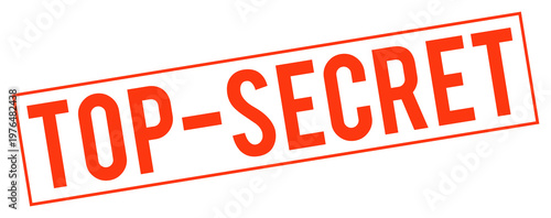 Foto Red top secret stamp on transparent background