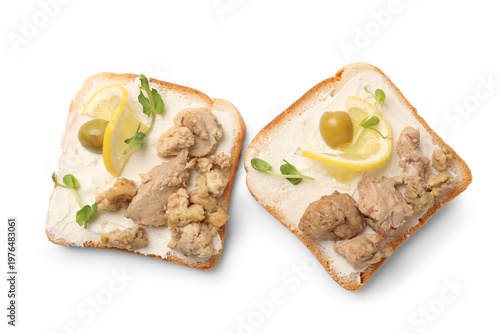 Delicious sandwiches with c...