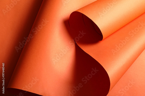 Twisted sheet of color pape...