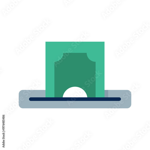 Bank deposit and money savings investment flat icon
