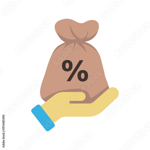 Finance loan and debt credit agreement flat color icon
