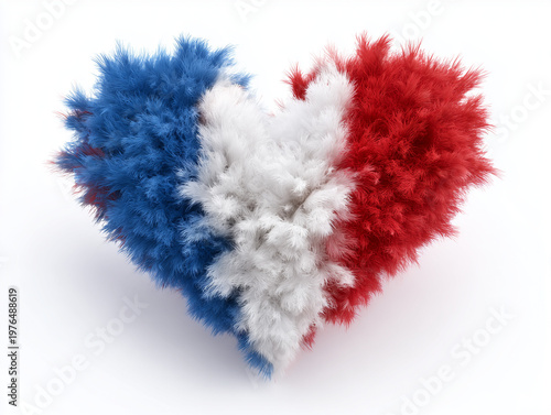 French flag shaped like a heart