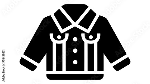 Kids denim jacket icon