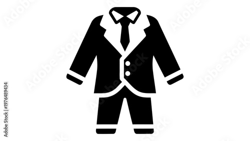 Kids party suit icon, formal attire for children vector illustration