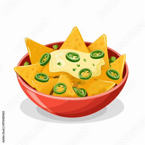 Nachos mit Käse und Jalapeños