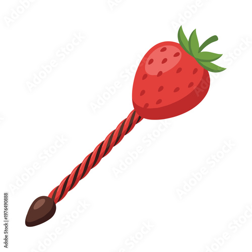 Screwdriver with strawberry handle and licorice twist shaft