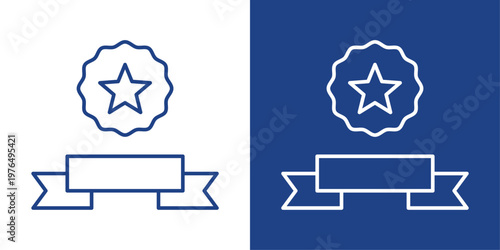 Brand Identity Blue And White Icon Style Collection