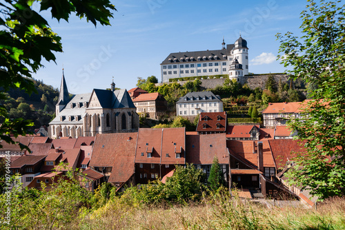 Panorama Stadt und Schloss Stolberg im Harz, Sachsen-Anhalt