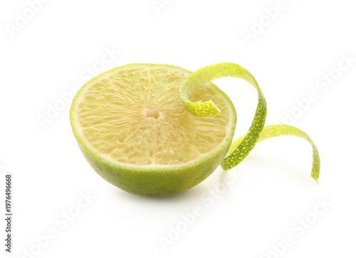 Fresh lime and peel isolate...