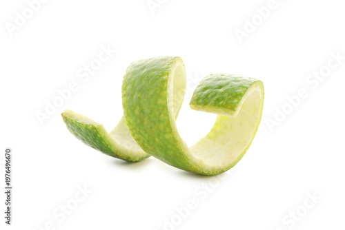 Fresh lime peel isolated on...