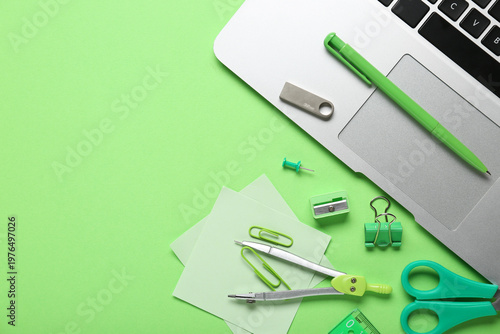 Composition with laptop, st...