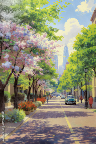 Flower Street Landscape