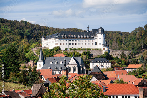 Panorama Stadt und Schloss Stolberg im Harz, Sachsen-Anhalt