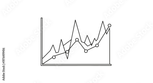 Abstract line graph showing fluctuating data trends.