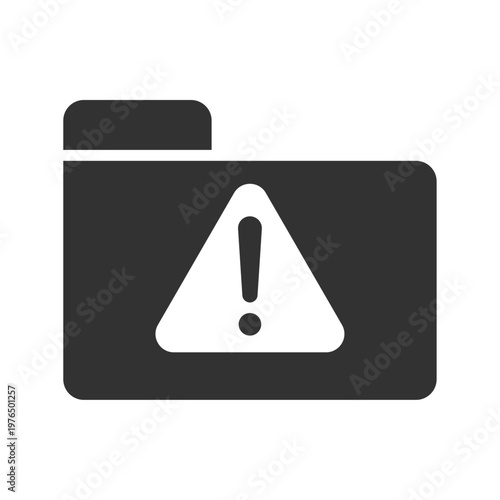 フォルダ警告アイコン｜ウイルス・マルウェア・感染・セキュリティリスク	