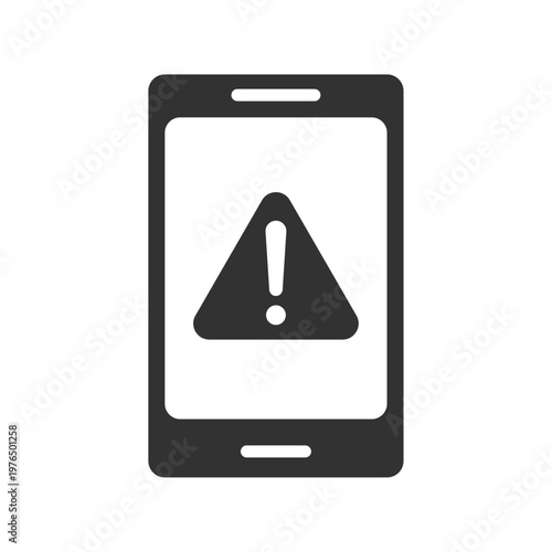 スマートフォン警告アイコン｜ウイルス・マルウェア・感染・セキュリティリスク