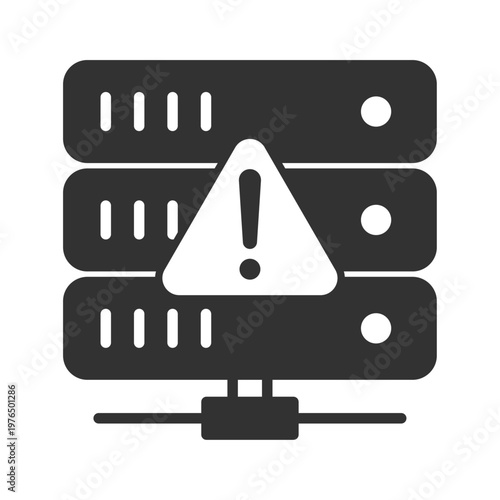 サーバー警告アイコン｜ウイルス・マルウェア・感染・セキュリティリスク