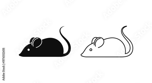 Modern Minimalist Mouse Vector Icons Design Vector