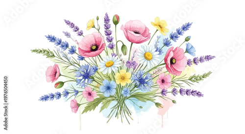 Colorful bouquet of flowers arrangement.