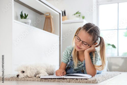 Cute little happy girl with...