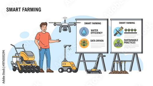 Smart Farming Technology and Modern Agricultural Equipment.