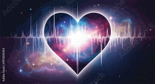 Glowing Heart with Light Effect 1.