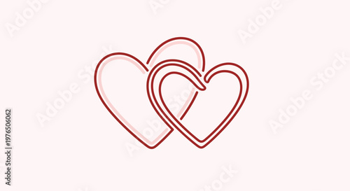Interconnected Hearts Symbolize Love.